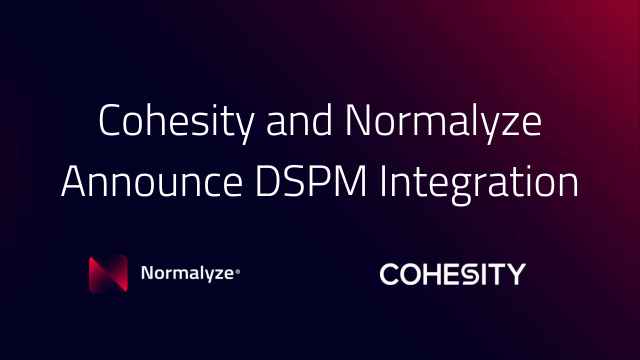 Cohesity and Normalyze announce DSPM integration