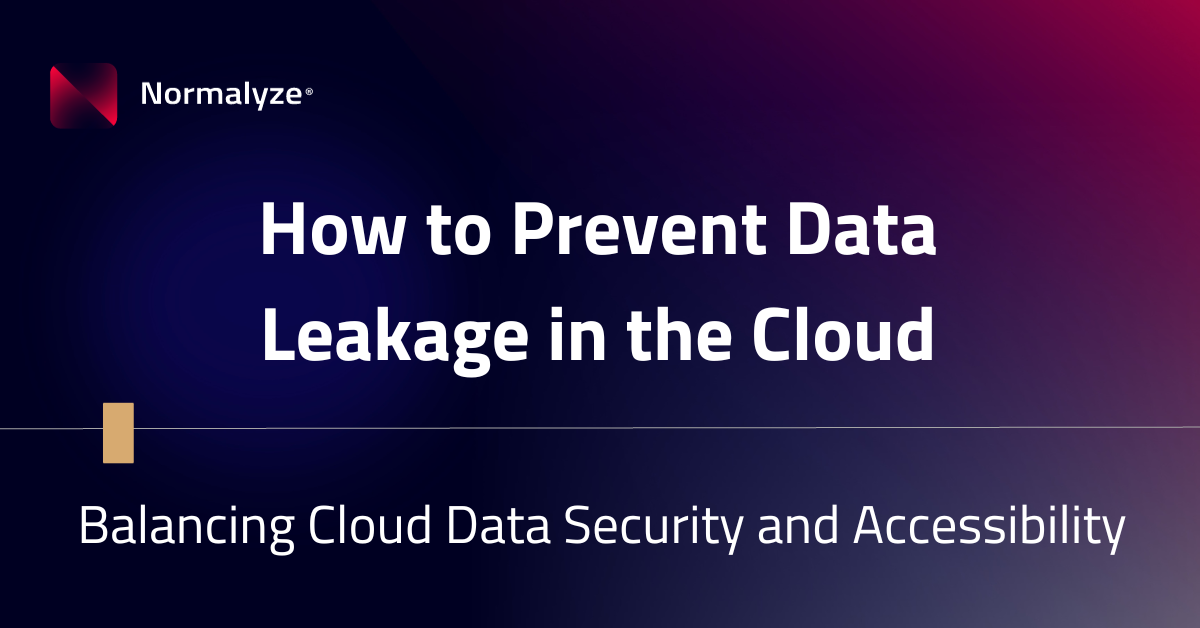 How to Prevent Data Leakage in the Cloud - Normalyze