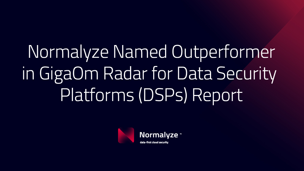 Normalyze named outperformer in GigaOm Rader for data security platforms (DSPs) report