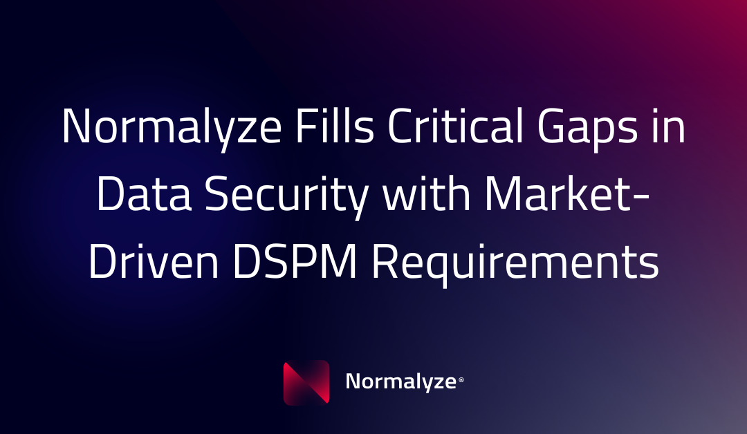 Normalyze Fills Critical Gaps in Data Security with Market-Driven DSPM Requirements