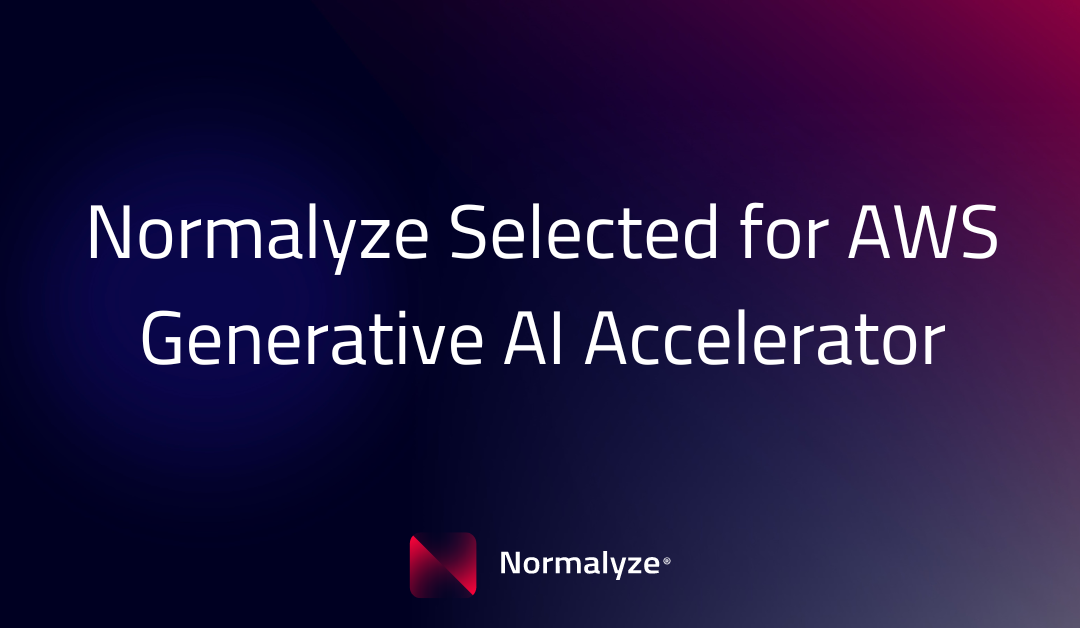 Normalyze Selected for AWS Generative AI Accelerator