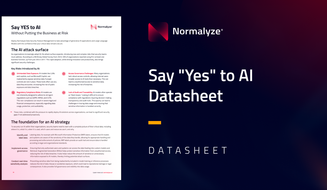 Say “Yes” to AI Datasheet