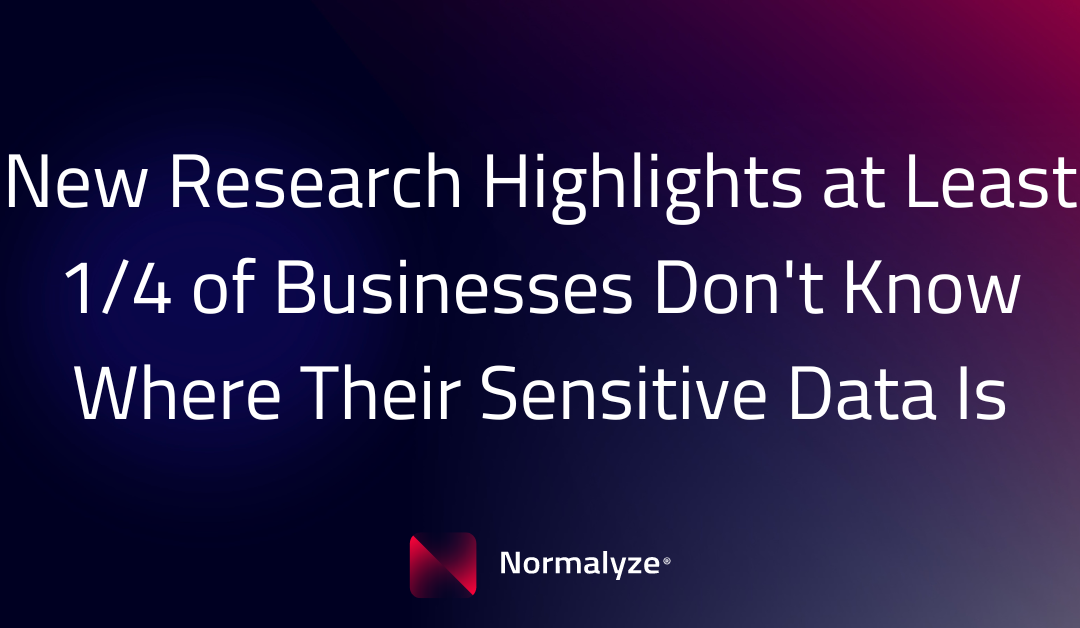 New Research Highlights at Least 1/4 of Businesses Don’t Know Where Their Sensitive Data Is